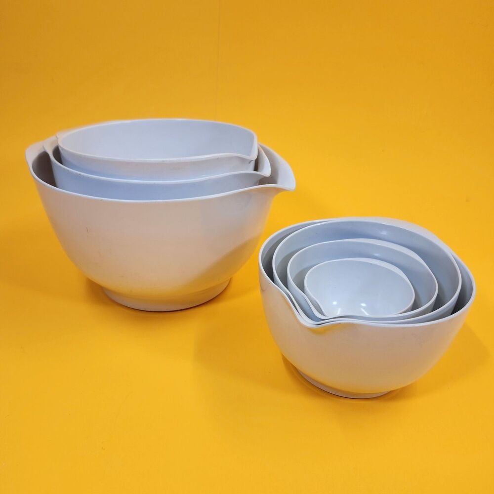 7 Rosti Mepal Trudeau Melamine Mixing Bowls Nesting Set White Crate & Barrel
